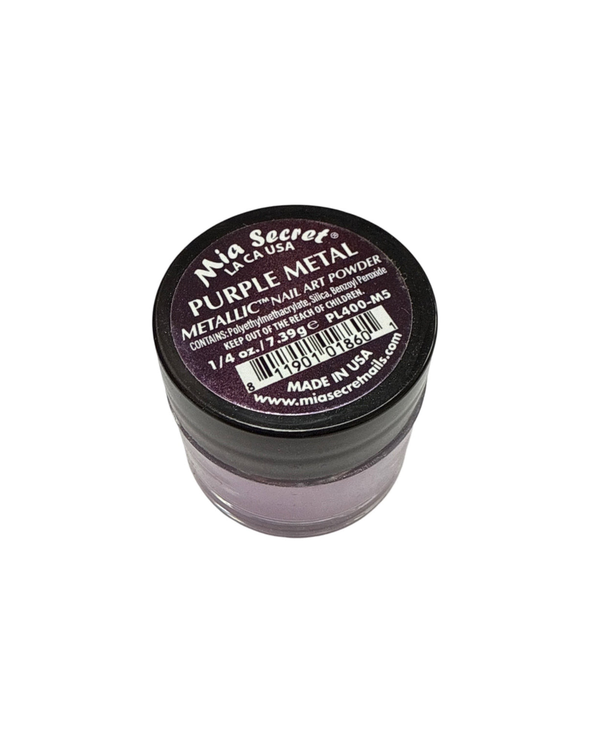 Metallic Nail Art Acrylic Powder - Purple 1oz