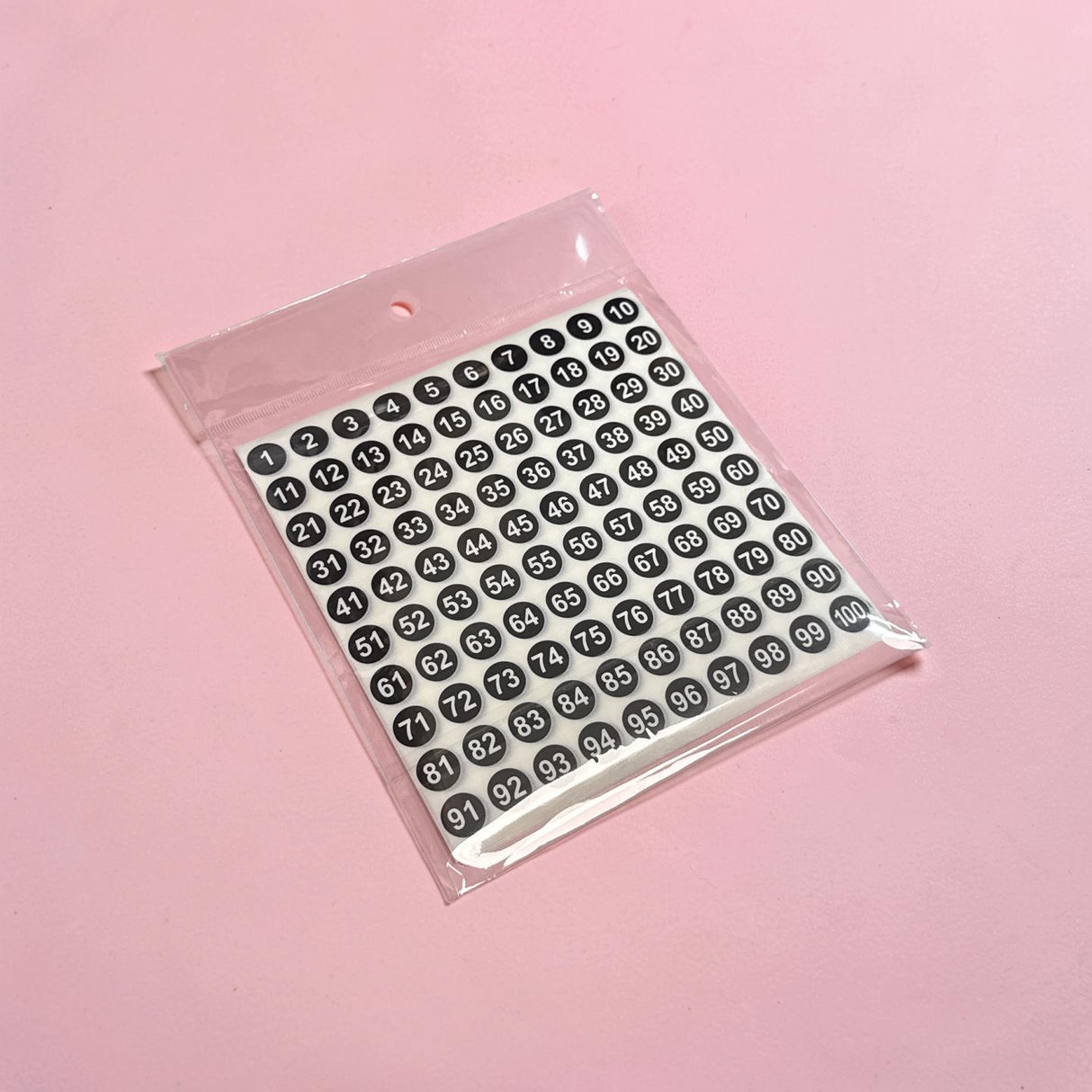 Number Stickers Labels (1 to 100) - Round (10 Sheets)