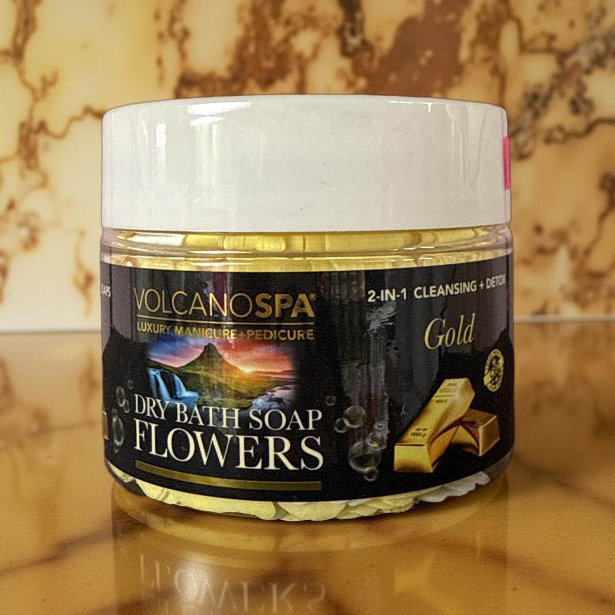 Dry Bath Flower Soap 12oz - Gold CB