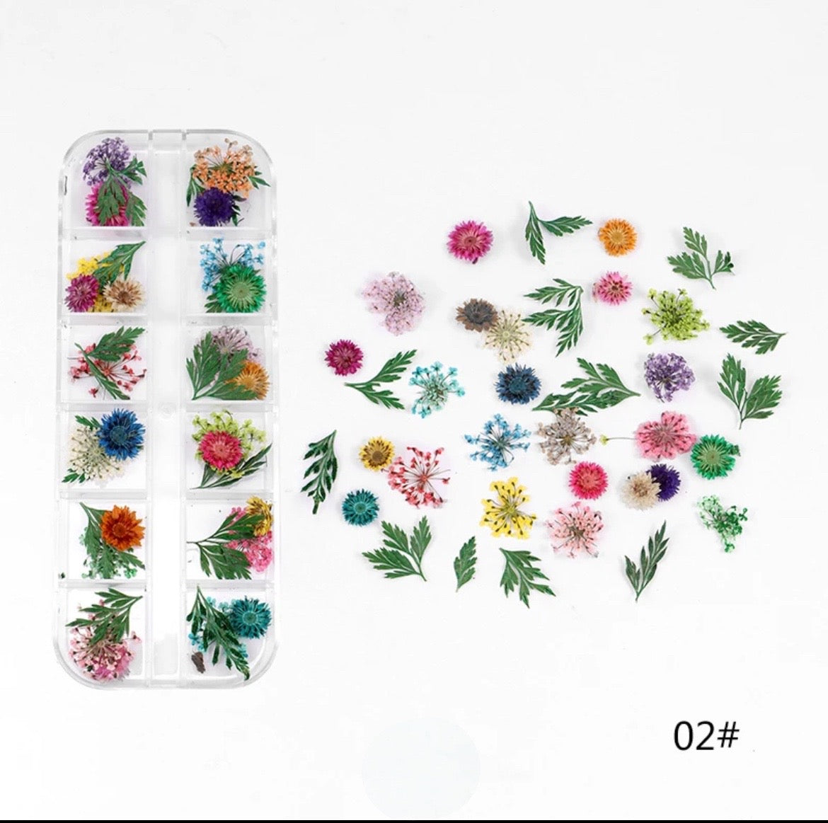 Natural Flowers Nail Decorations