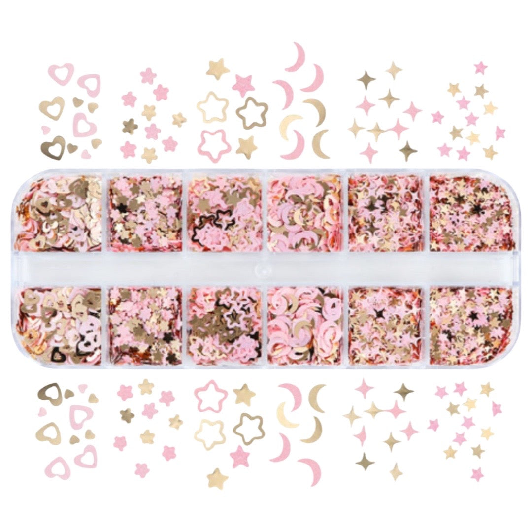 Sequin Mix - Rose & Gold - 12 Styles