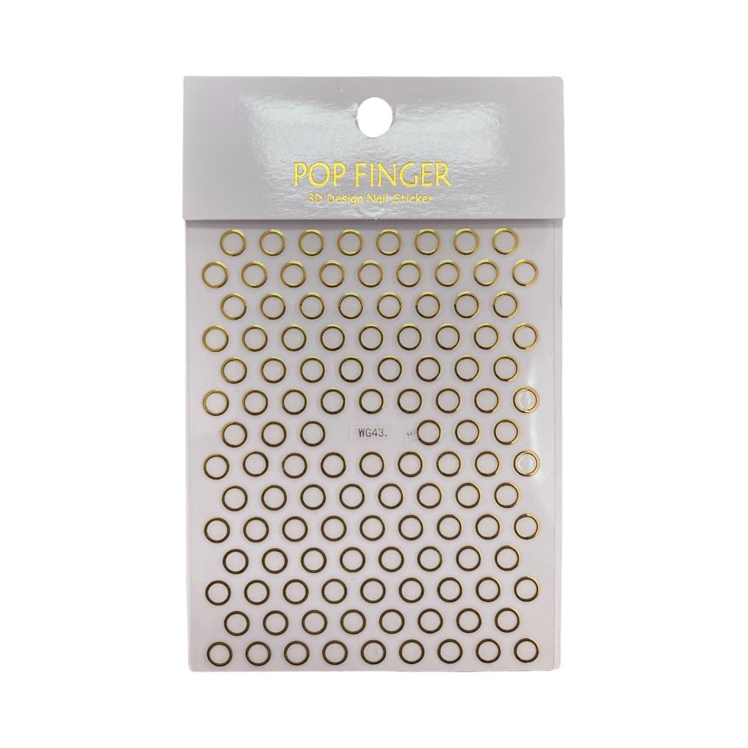 Gold Circle Line Nail Sticker WG433