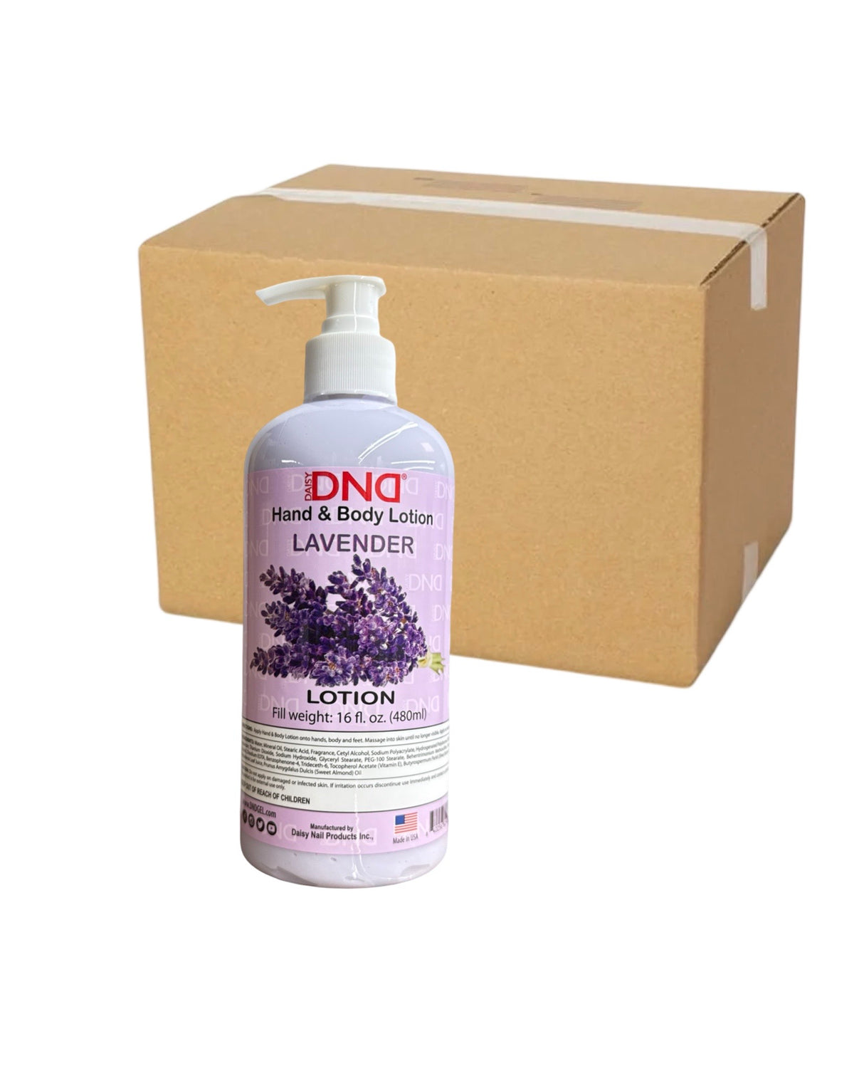 *(Case 24pk) DND Hand & Body Lotion Lemongrass 16oz - w/Pump