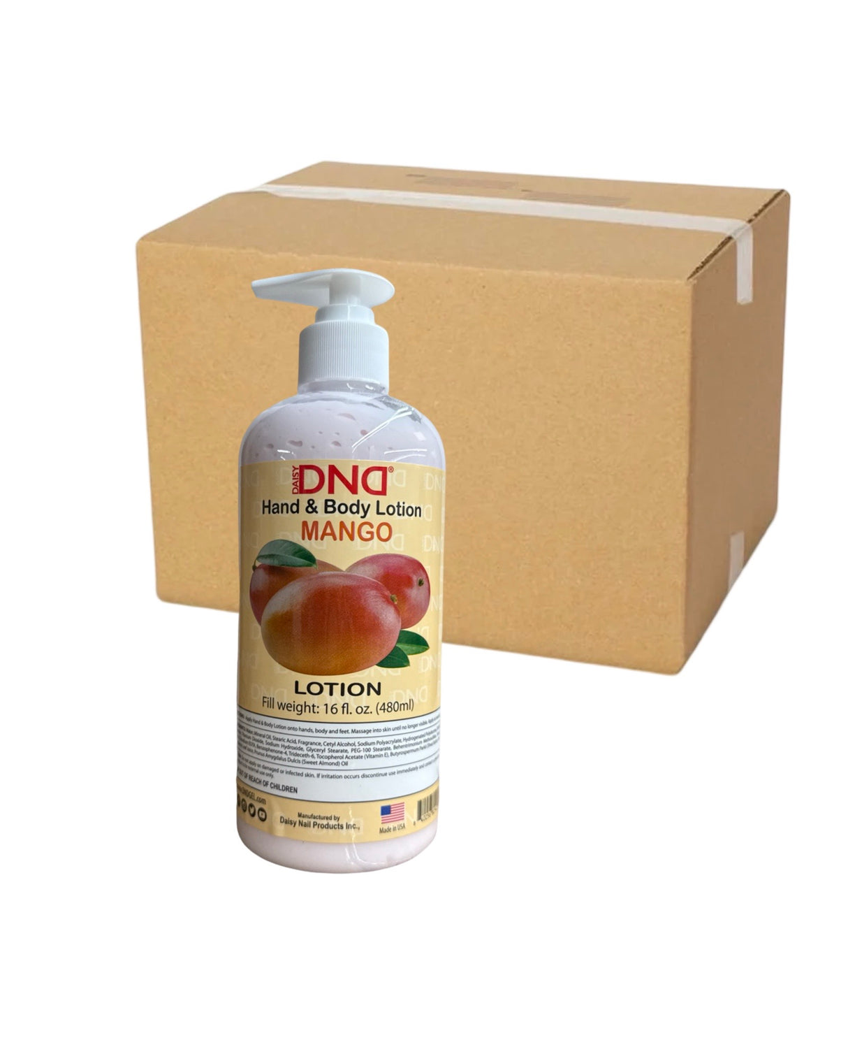 *(Case 24pk) DND Hand & Body Lotion Mango 16oz - w/Pump
