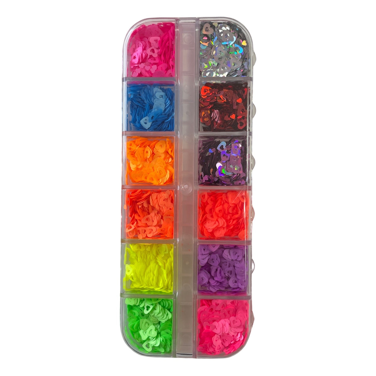 Sequin Mix Hearts Hollow Neon - 12 Styles