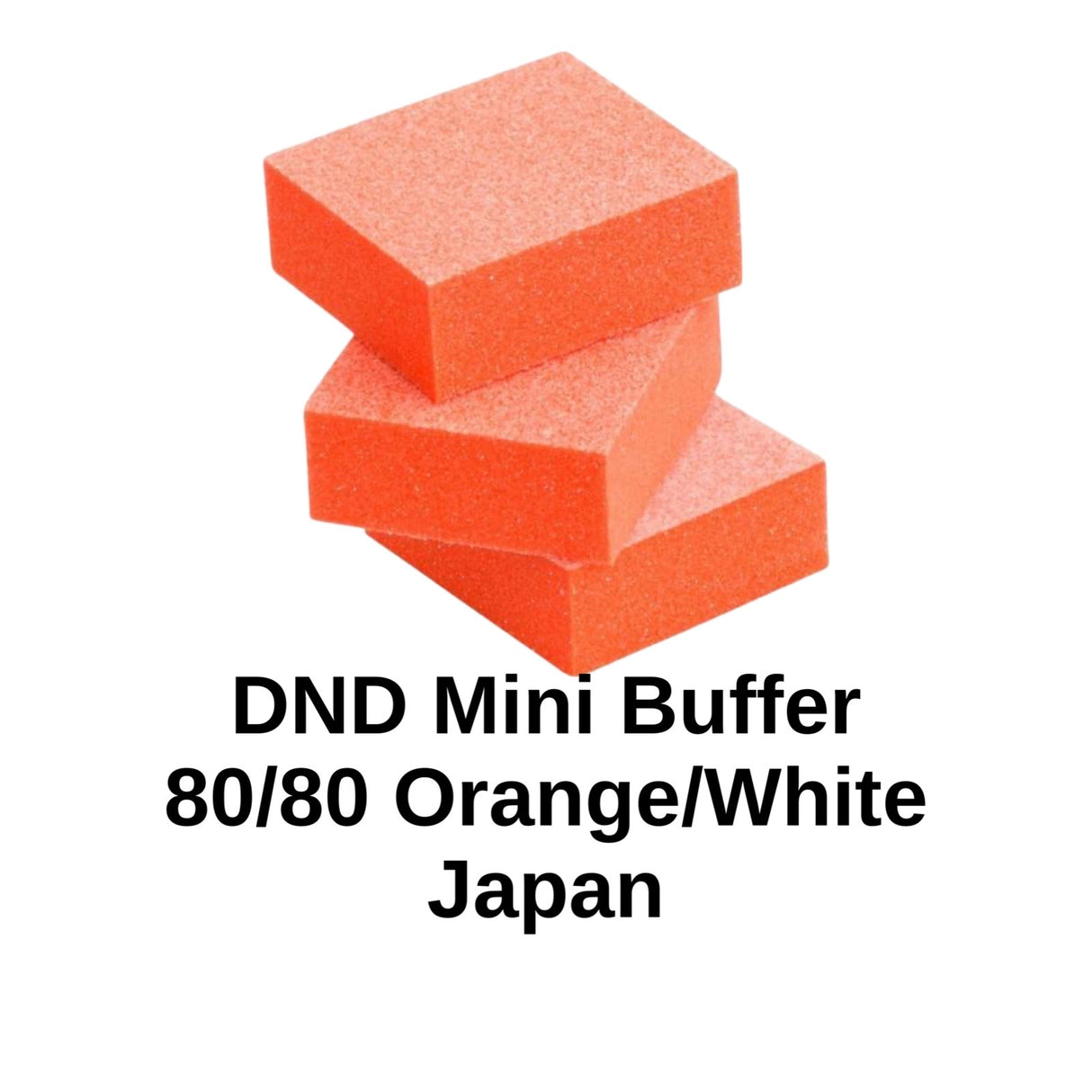 10pc DND Mini Nail Buffer - 80/80 Orange/White JAPAN