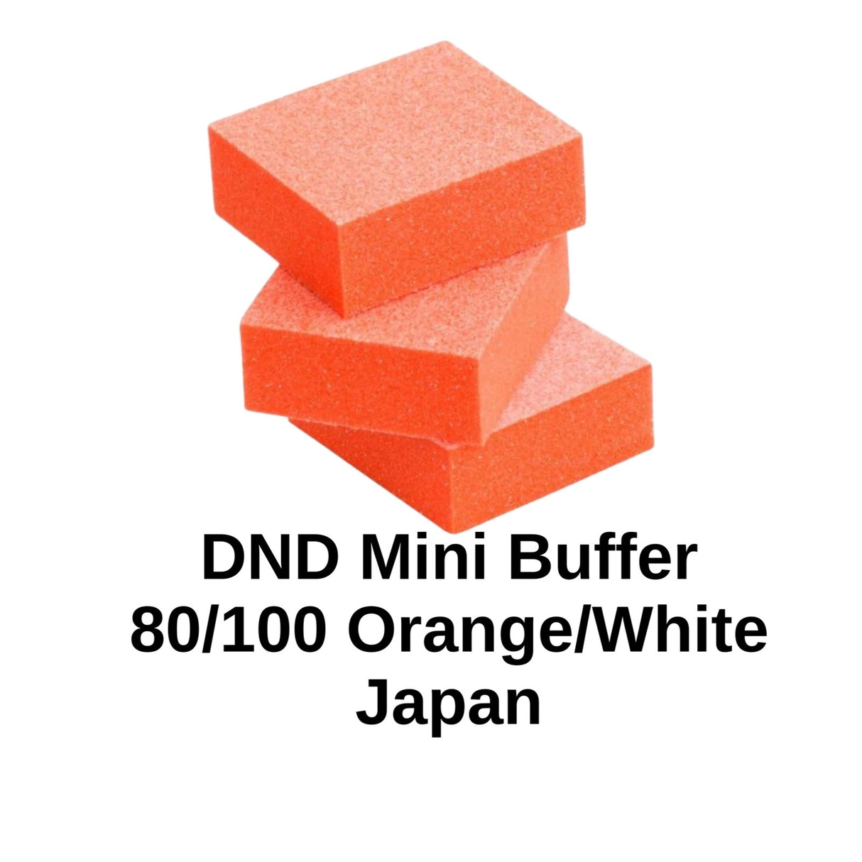 10pc DND Mini Nail Buffer - 80/100 Orange/White JAPAN