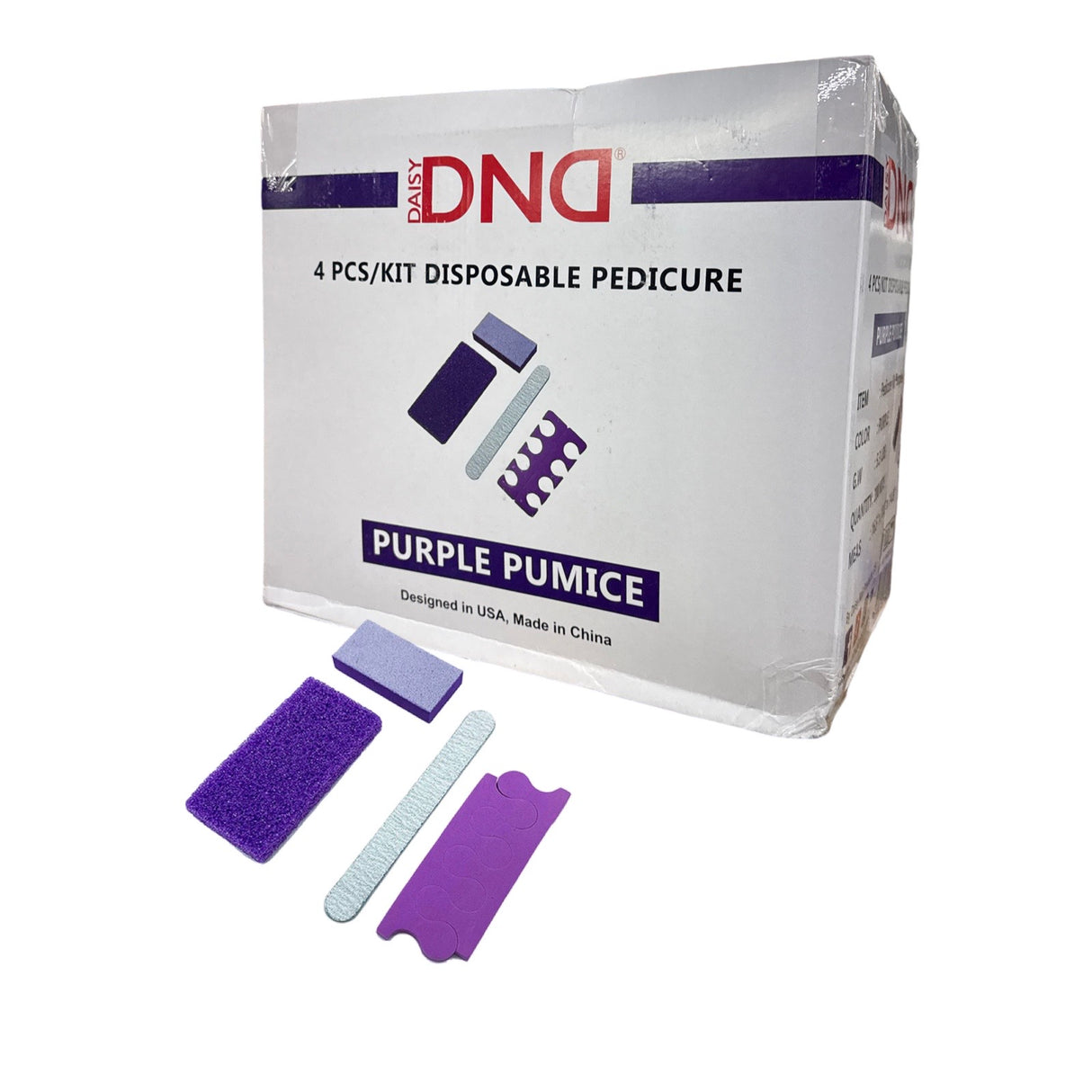 *(Bundle) DND Disposable Pedicure Kit - 4pc Purple