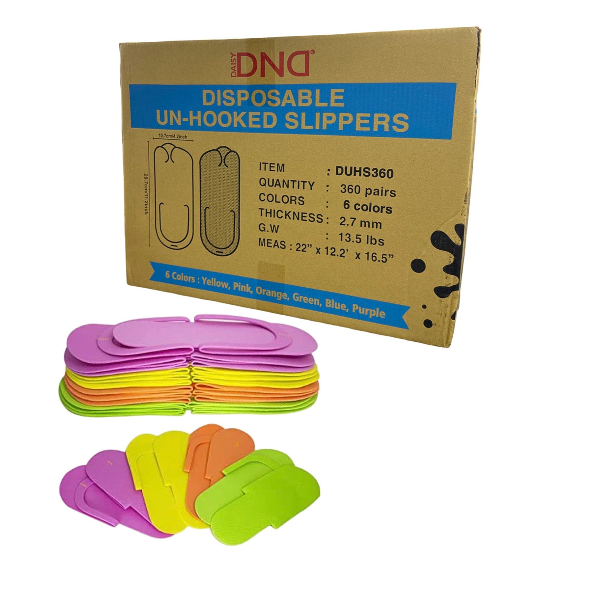 *DND Disposable Pedicure Slippers - 360 Pairs Case