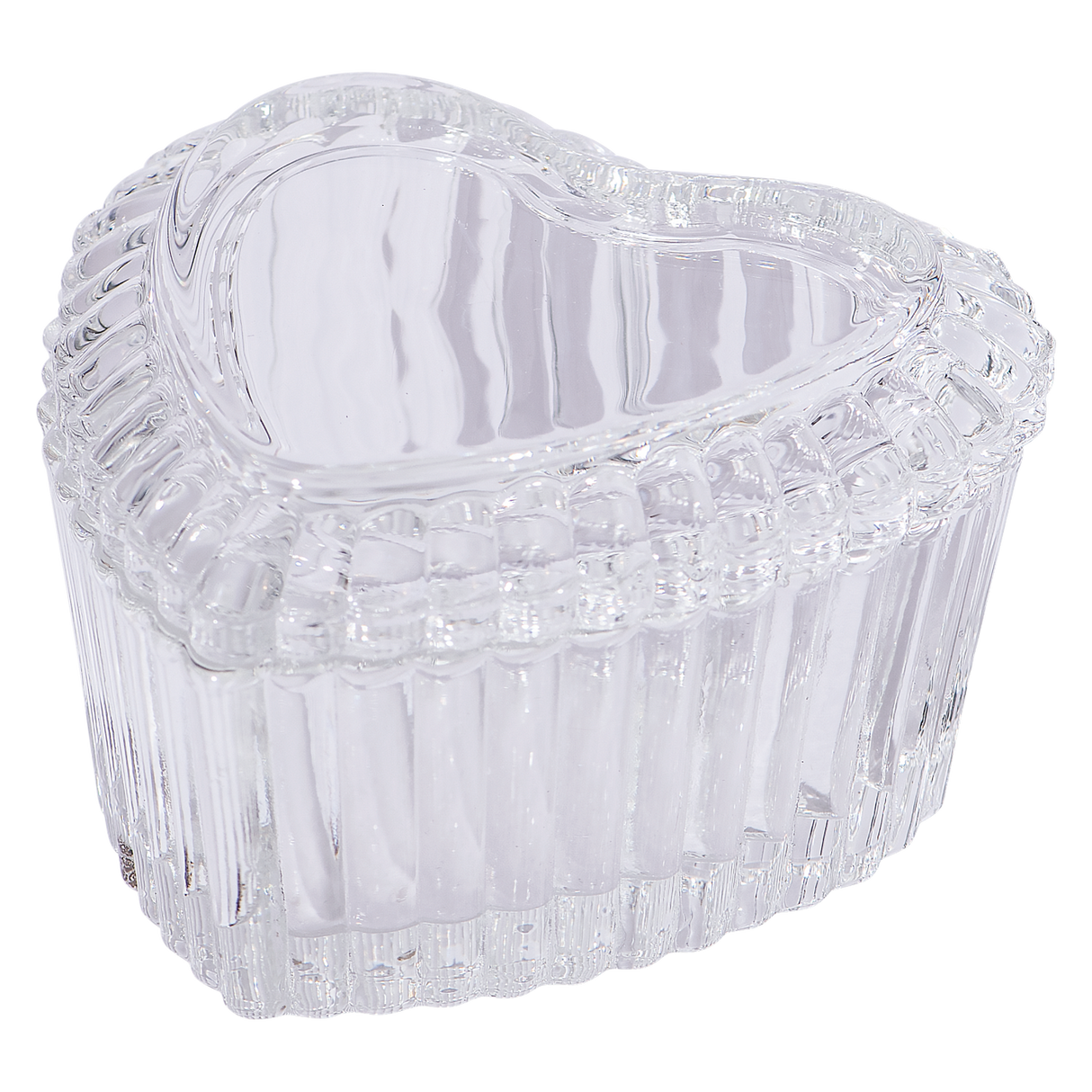 Heart-Shaped Glass Jar with Lid