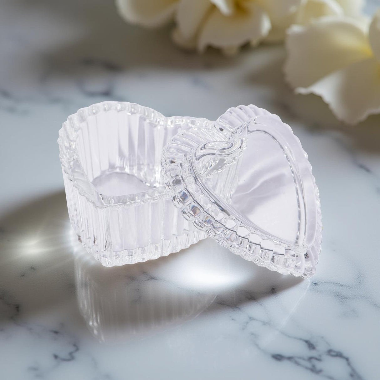 Heart-Shaped Glass Jar with Lid