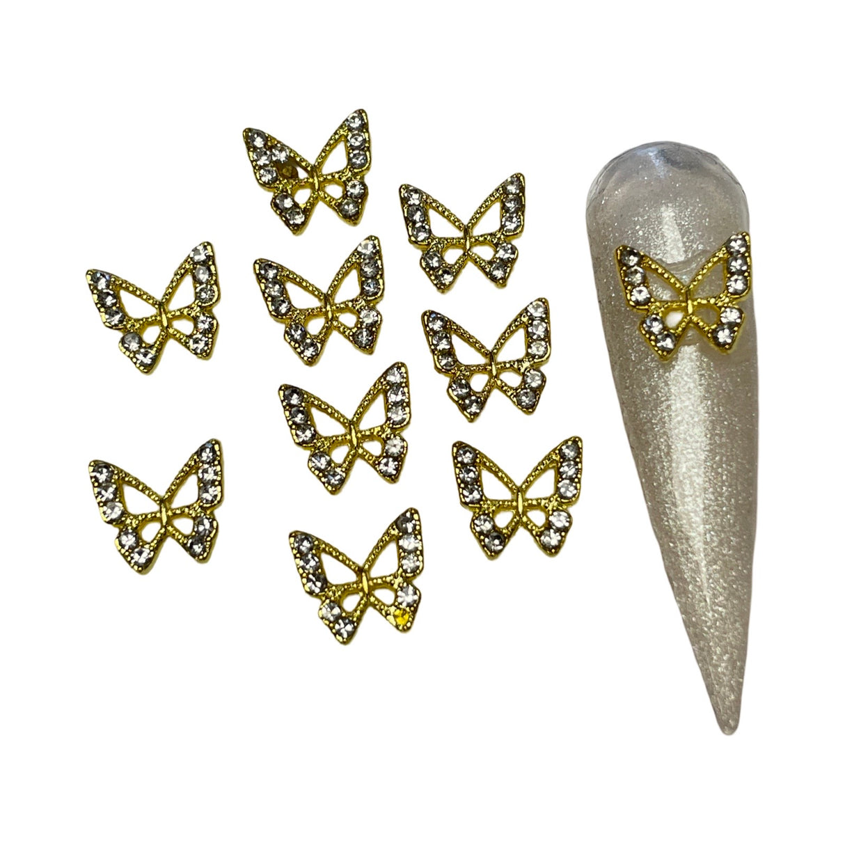 Gold Butterfly Nail Charms #4 - 10PC