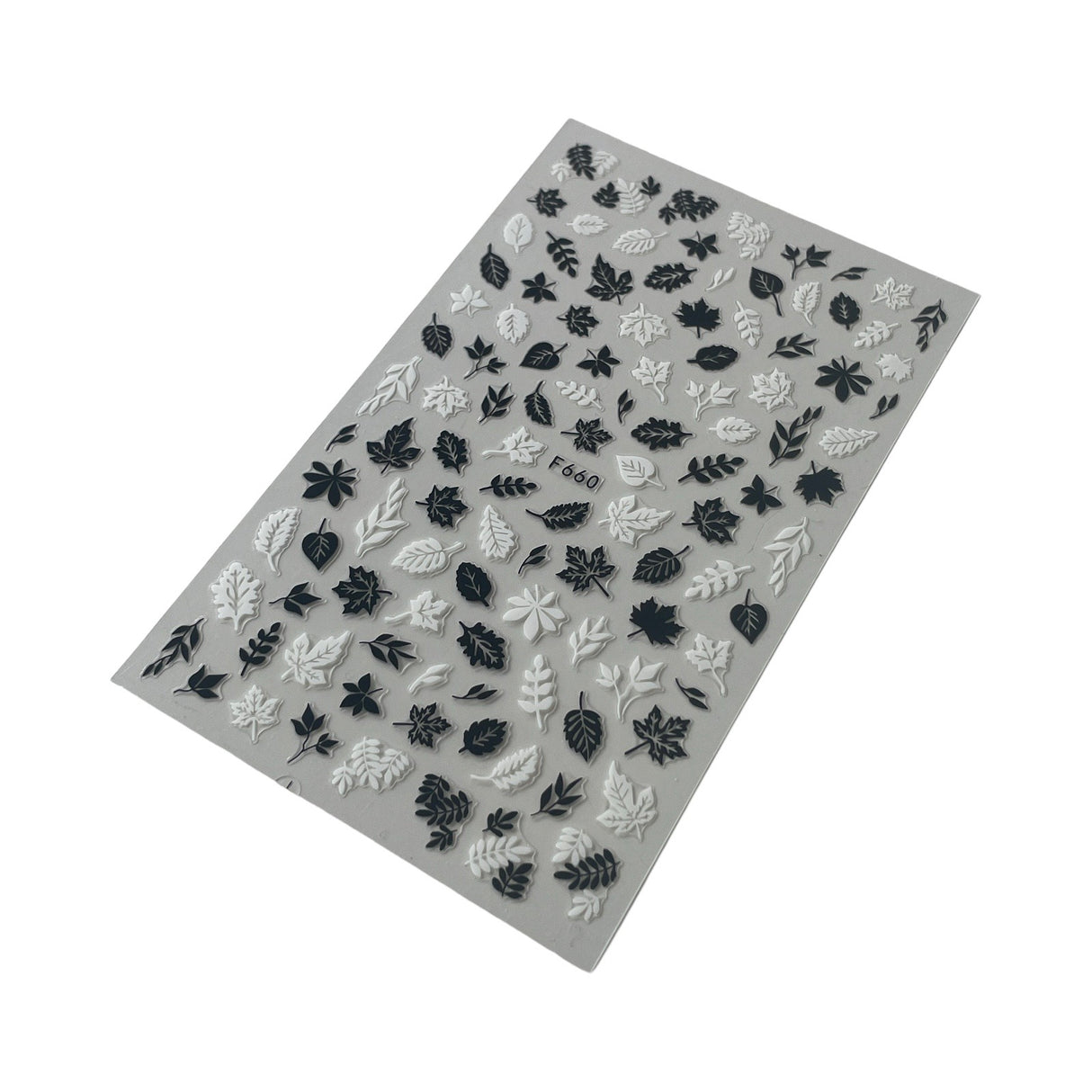 Black & White Autumn Leaves Stickers - F660