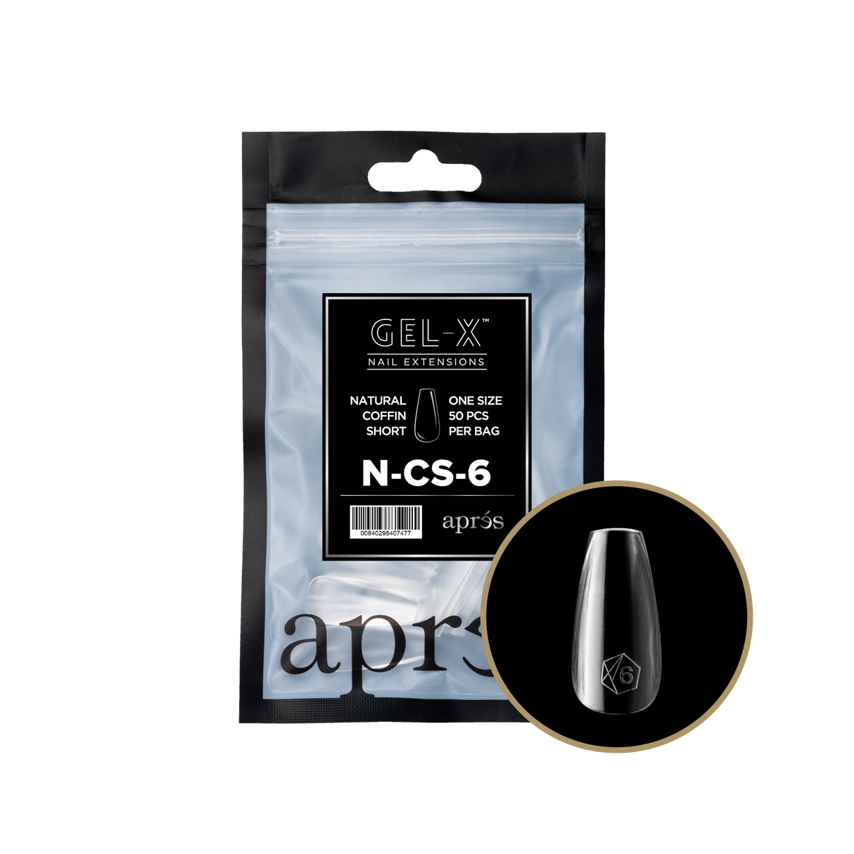Gel-X Natural Coffin Short 2.0 Refill Bag