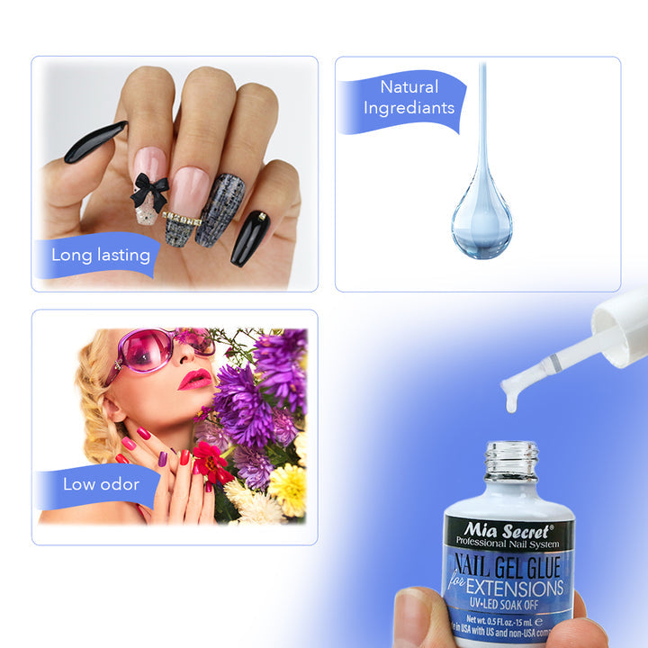 Gel Glue 0.5oz - For Soft Gel Tips