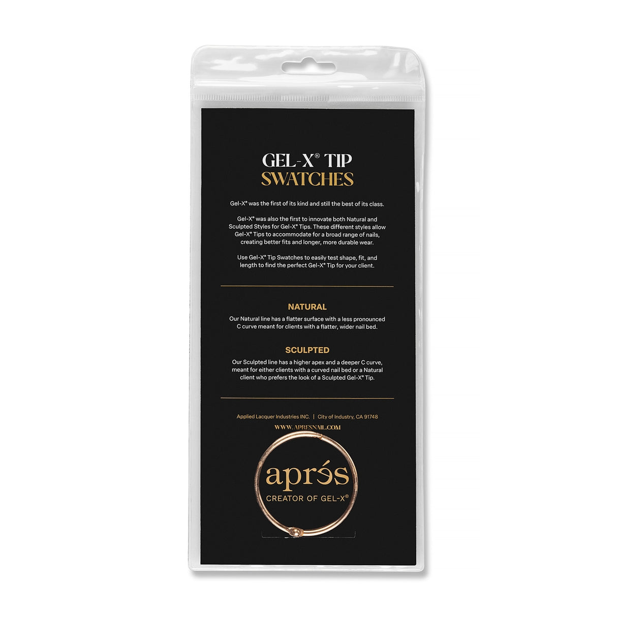 Gel-X Tip Swatch: Natural/Sculpted Coffin Long