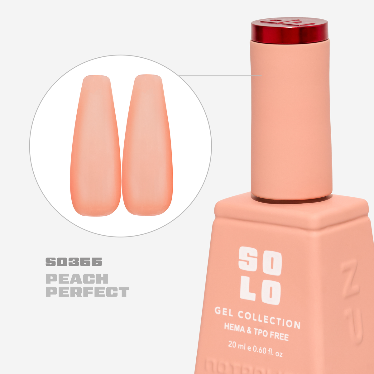 Notpolish Solo Gel SO355 Peach Perfect 20ml gel polish swatch