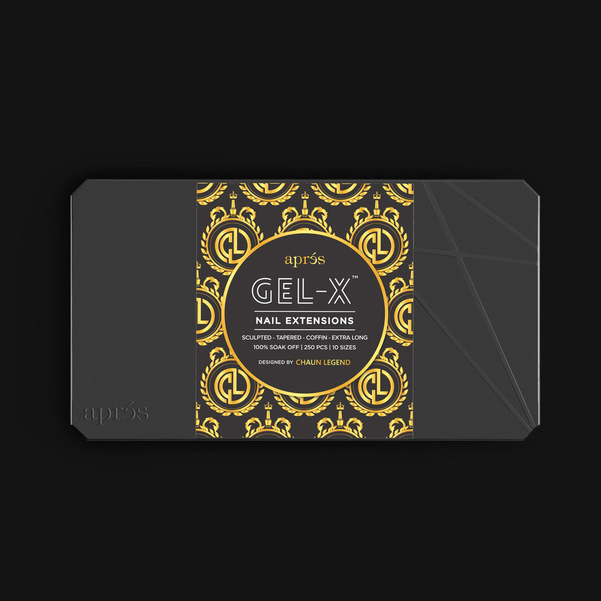Chaun Legend X Apres Geg-X® Tips - Sculpted Tapered Coffin Extra Long - 10 Sizes