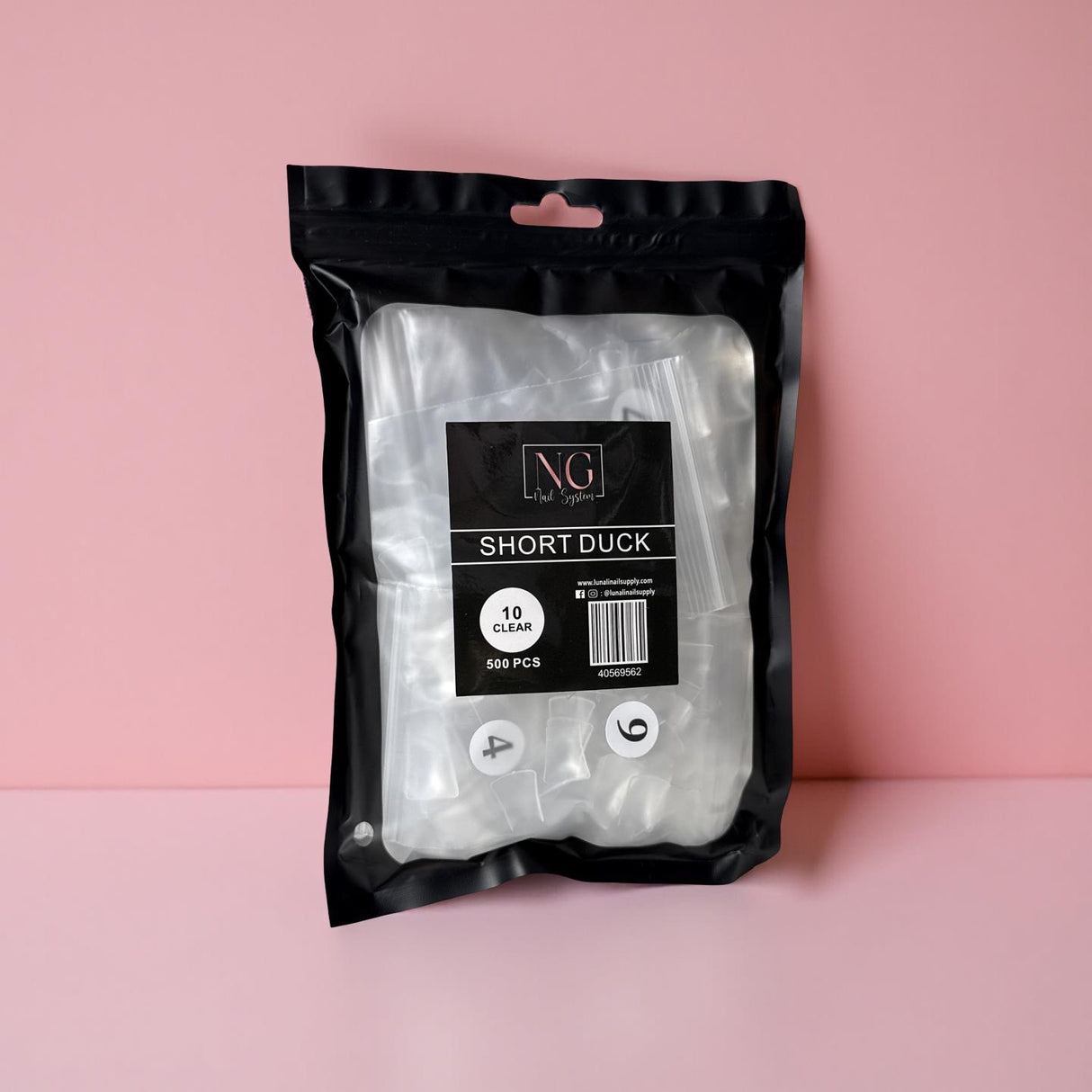 Long Duck Nail Tips - Clear