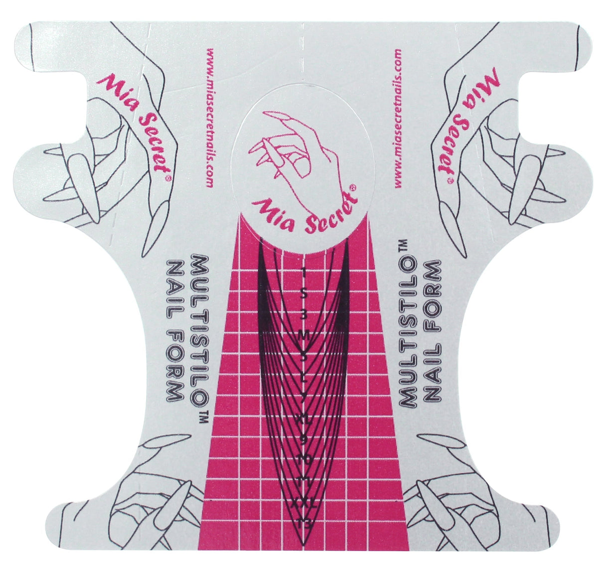 *Silver Nail Form (Multistilo) - Roll 500/per roll
