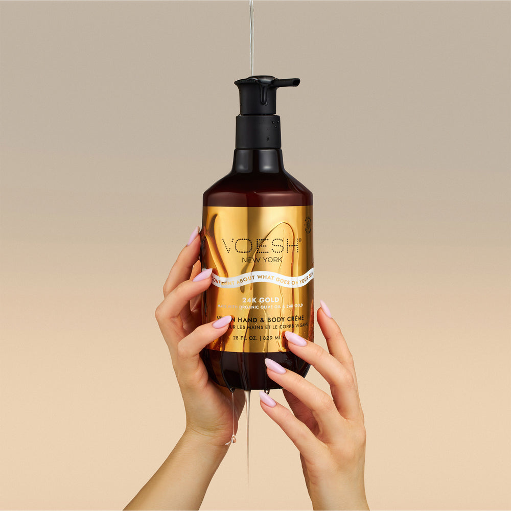 *(Case x 12) Vegan Hand & Body Crème 24K Gold - 28oz