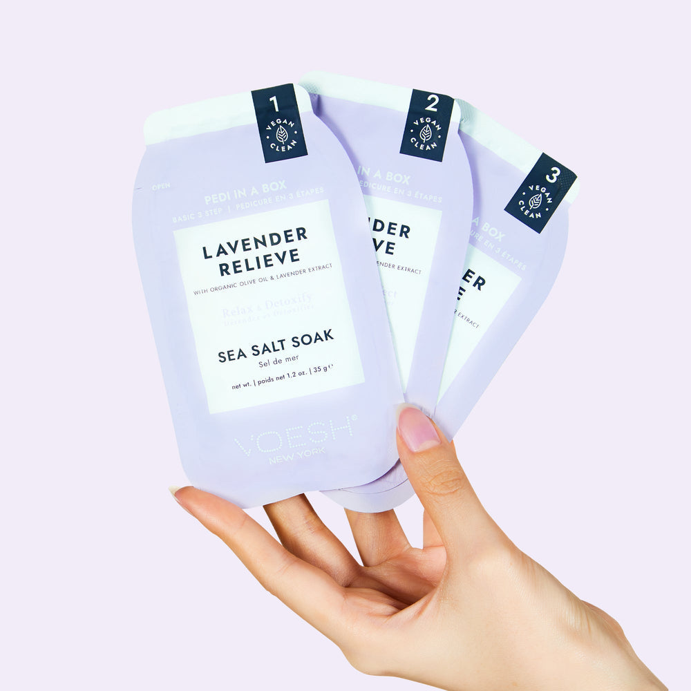 *(Case 100pc) Pedi in a Box Basic 3 Step Lavender Relieve