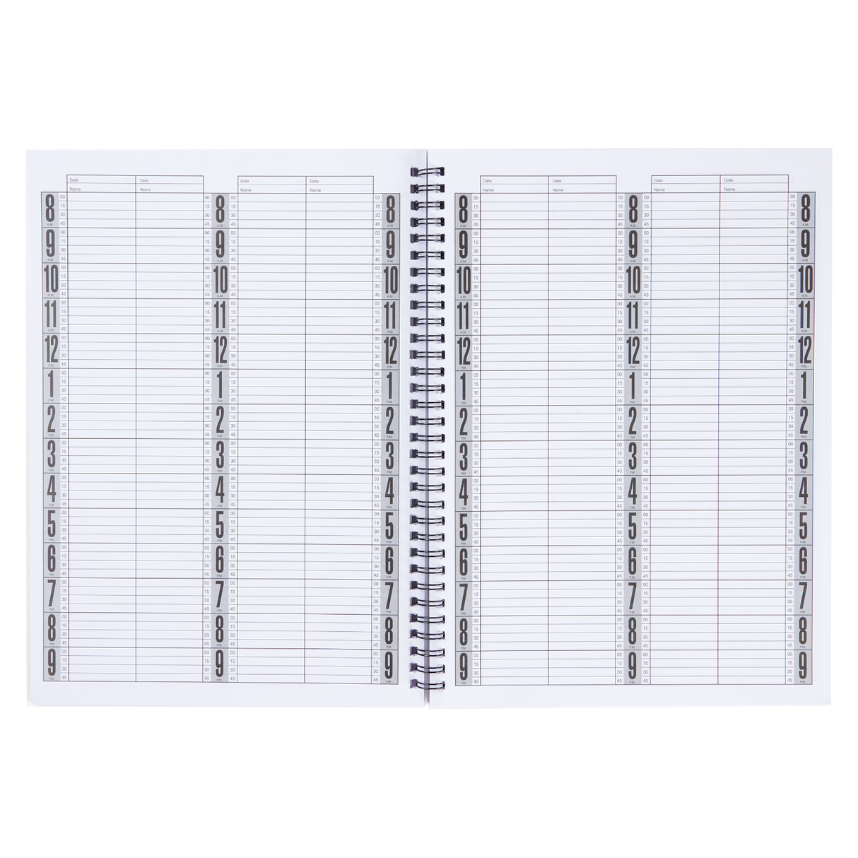 4 Column Appointment Book