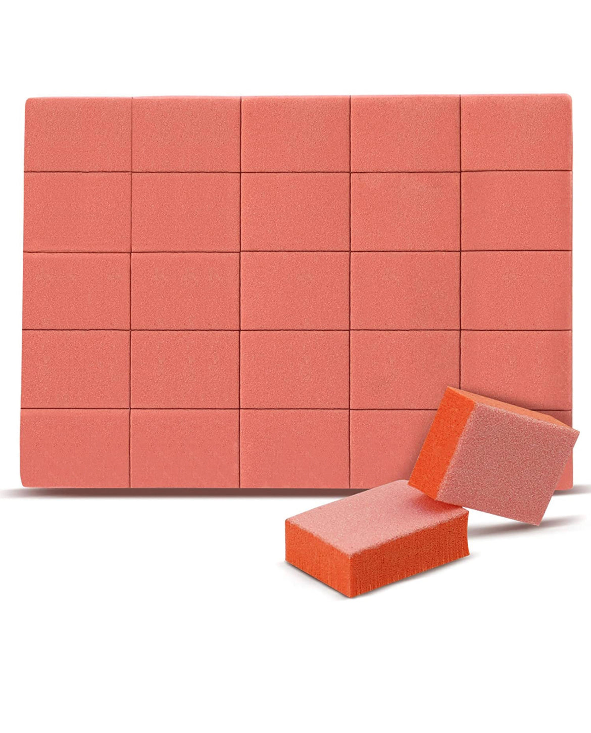 *150pc Sheet Mini Nail Buffer - 80/80 Orange/White JAPAN