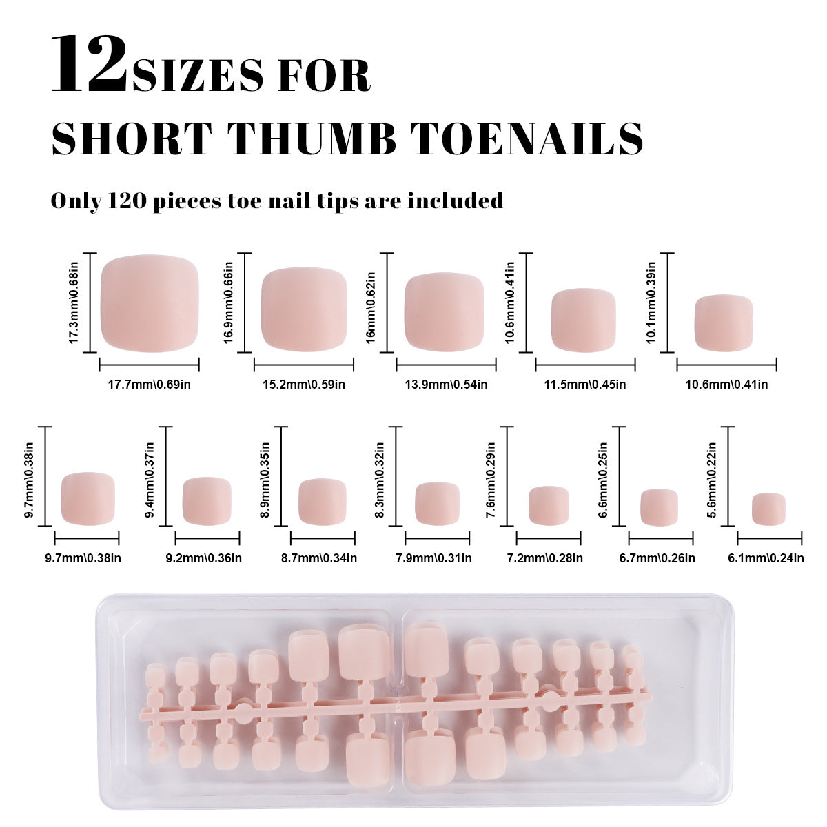 Press On Toe Nails - 30pc Box