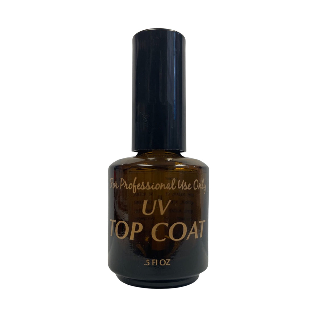 Top Coat Amber Bottle - 0.5 Fl oz - Includes Cap & Brush