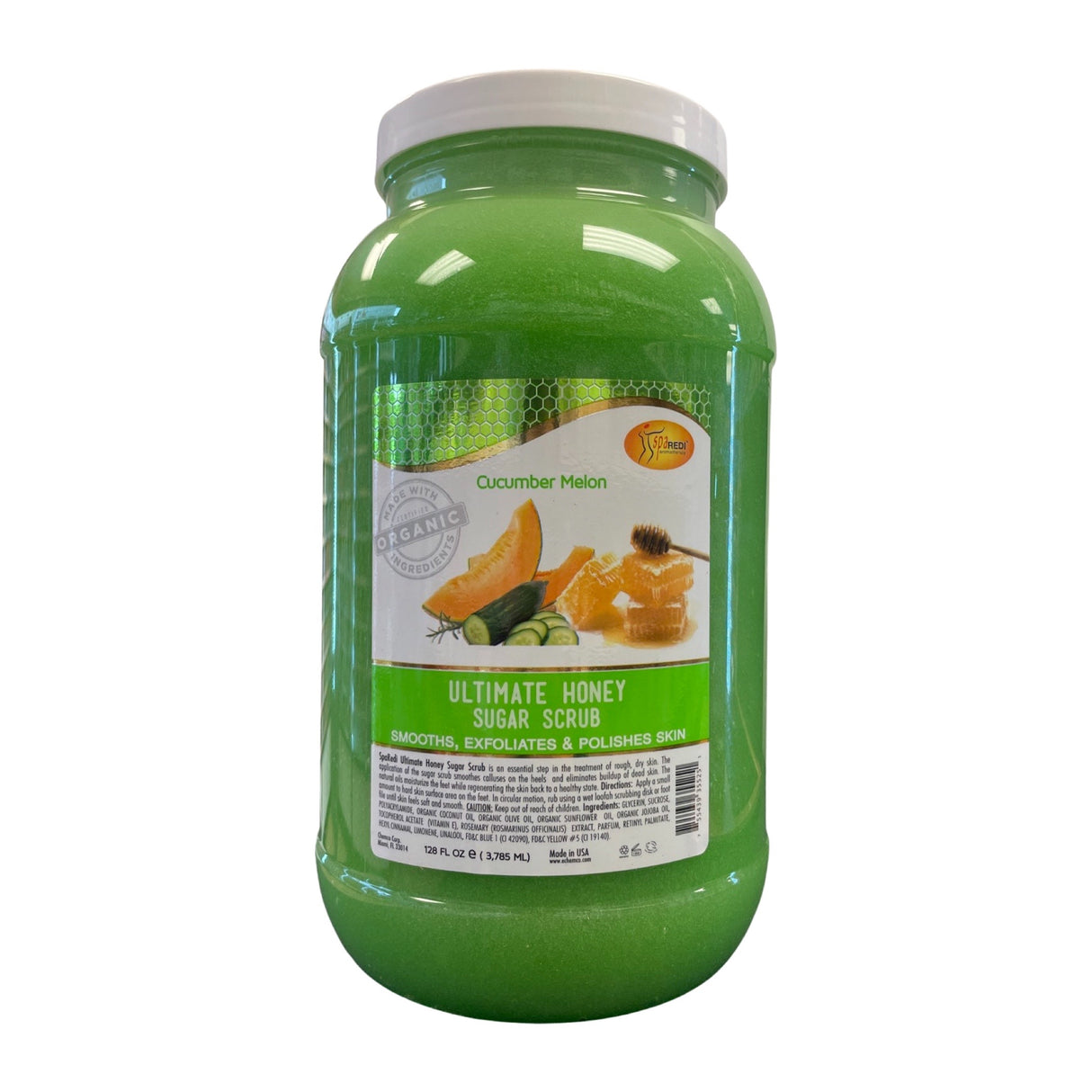 Cucumber Melon Honey Sugar Scrub Gel 128oz