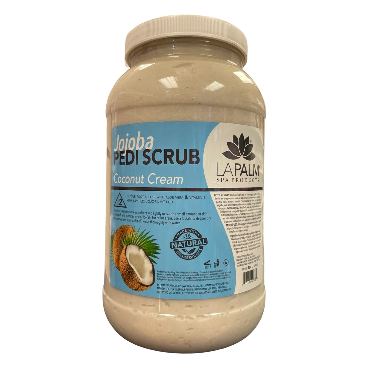 Jojoba Pedi Scrub 128oz - Coconut Cream