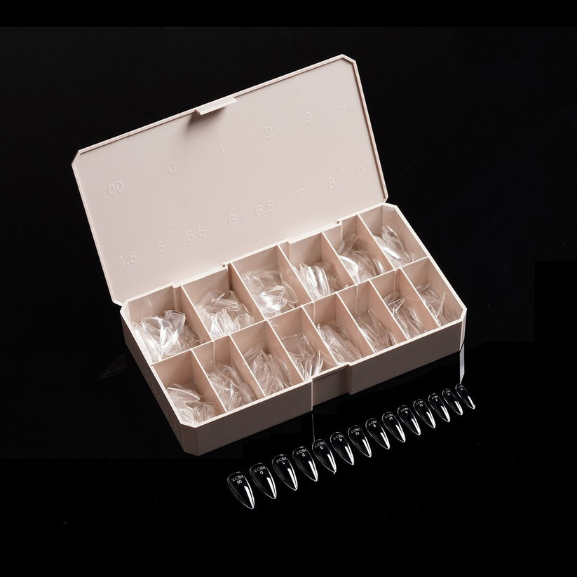 PRO-X Soft Gel Nail Tips 09 - Natural Stiletto Medium - 14 Sizes | 600pc