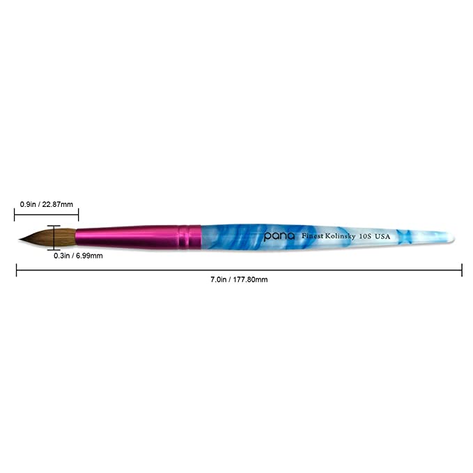 Brush Blue Acrylic Handle - Size 10 (Round)