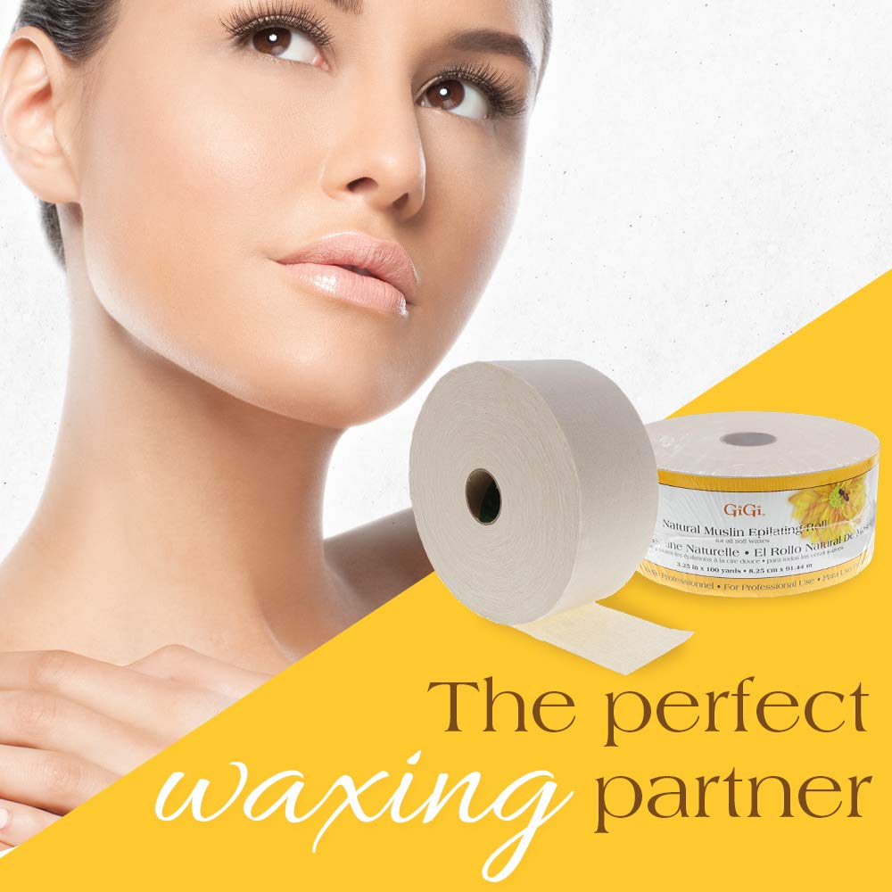 GIGI Natural Muslin Roll, 2.5" Wide - 100 Yard