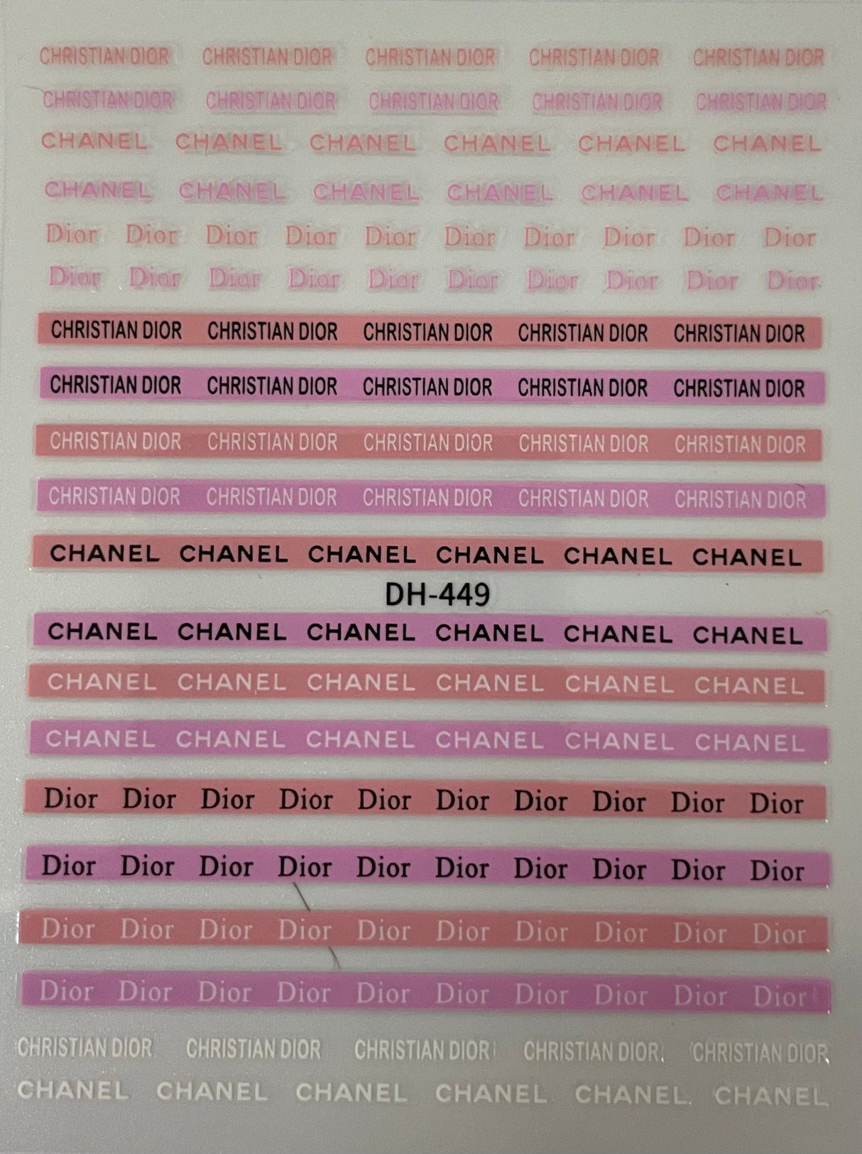 Nail Sticker - DH-449 DR & CHN