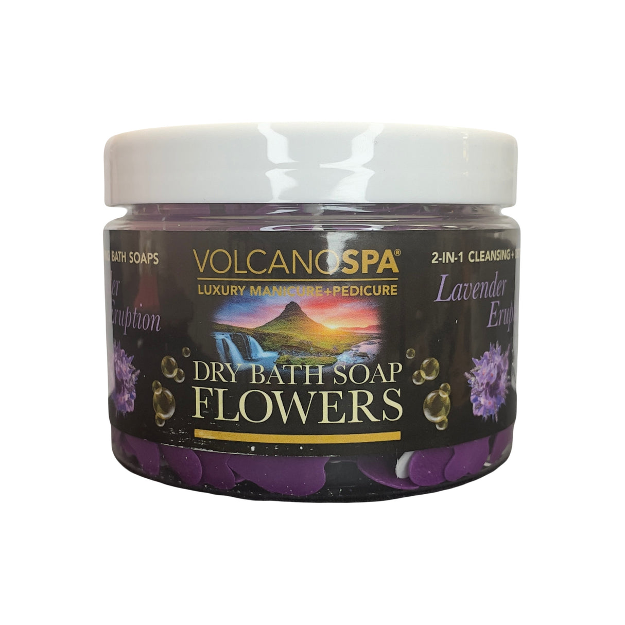 Dry Bath Flower Soap 12oz - Lavender Eruption