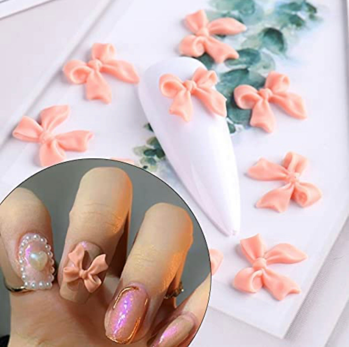 3D Bowties Mix Color - Nail Art Charm
