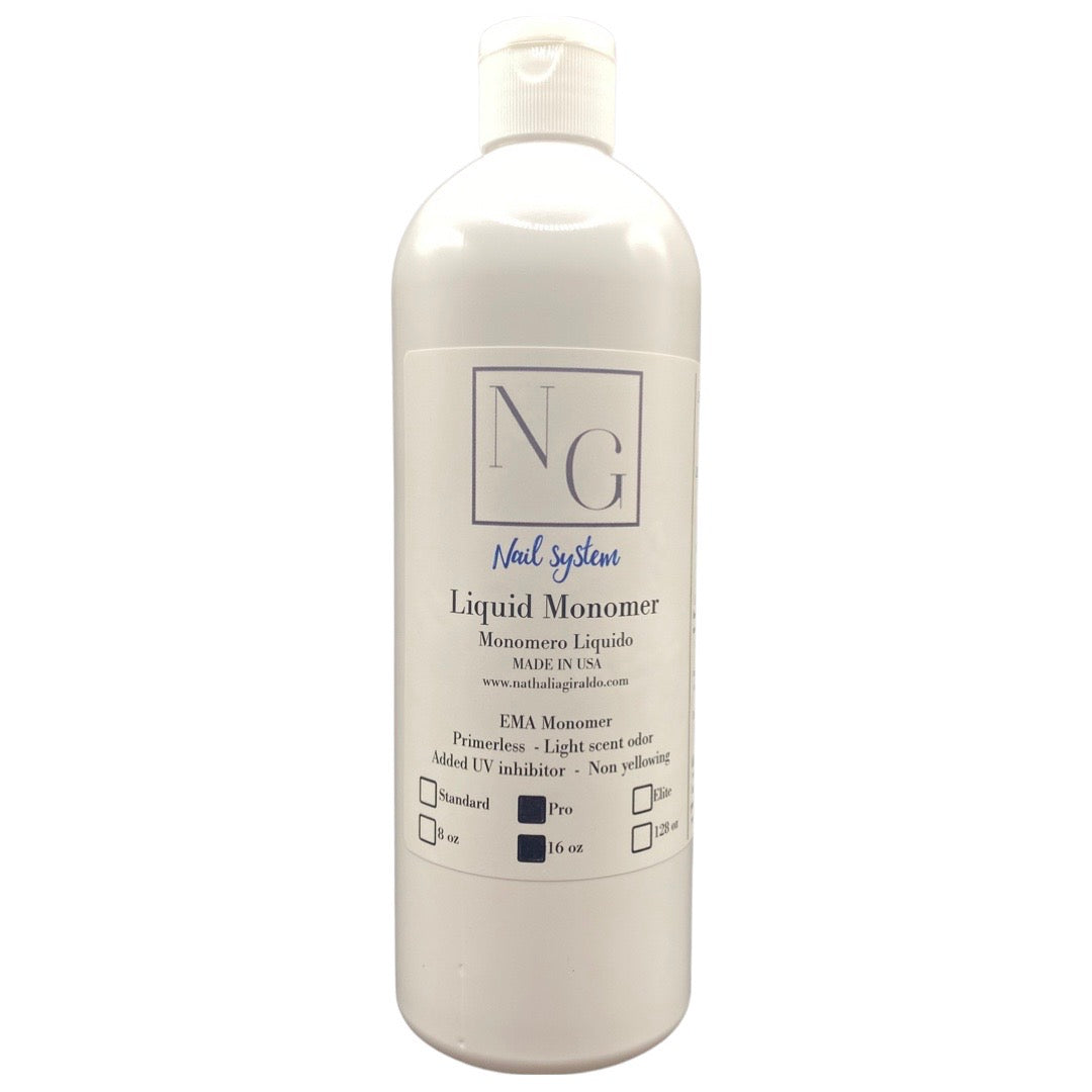 NG Nail System - Medium Dry Liquid Monomer 16oz (No MMA)