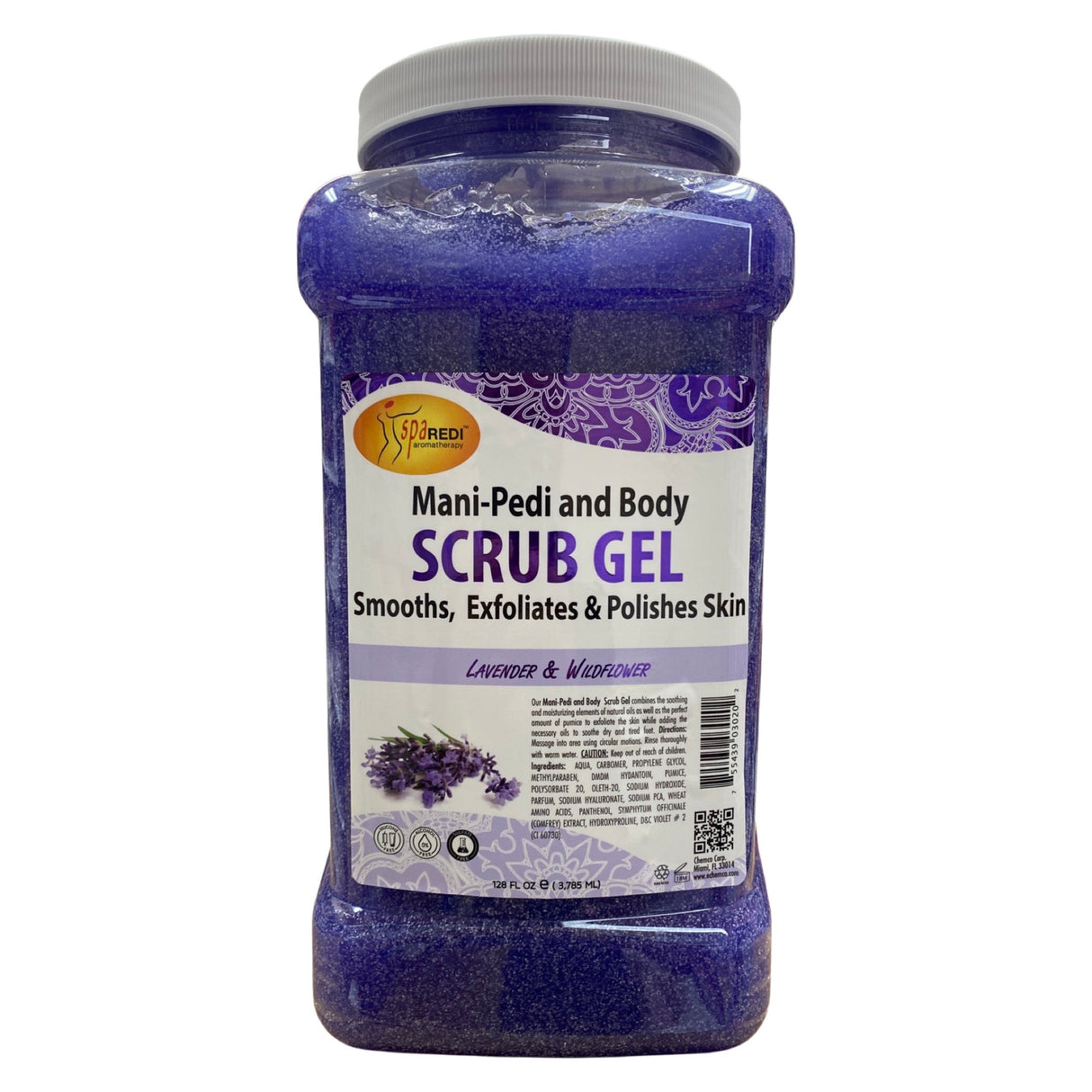 Lavender & Wildflower Mani-Pedi & Body Scrub Gel - 128oz