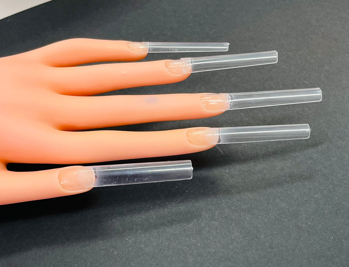 3XL NO C Curve Square Clear Nail Tips - Bag 5O4pc