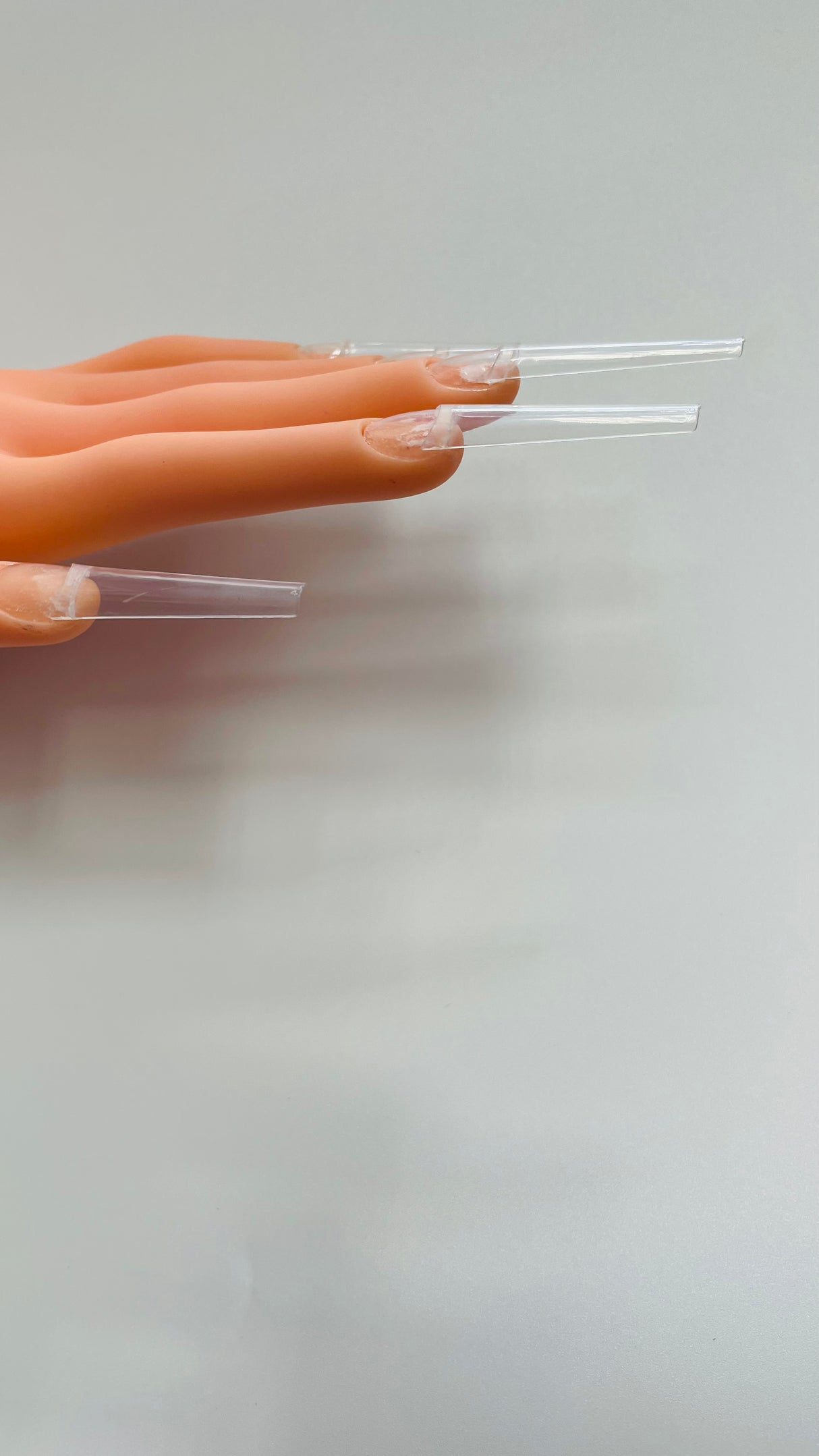 XXL NO C Coffin Clear Acrylic Nail Tips Bag-500pc