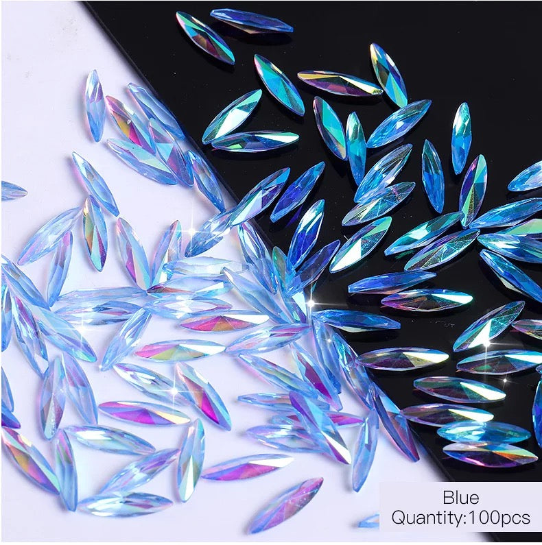 Flack Back Glass Rhinestones