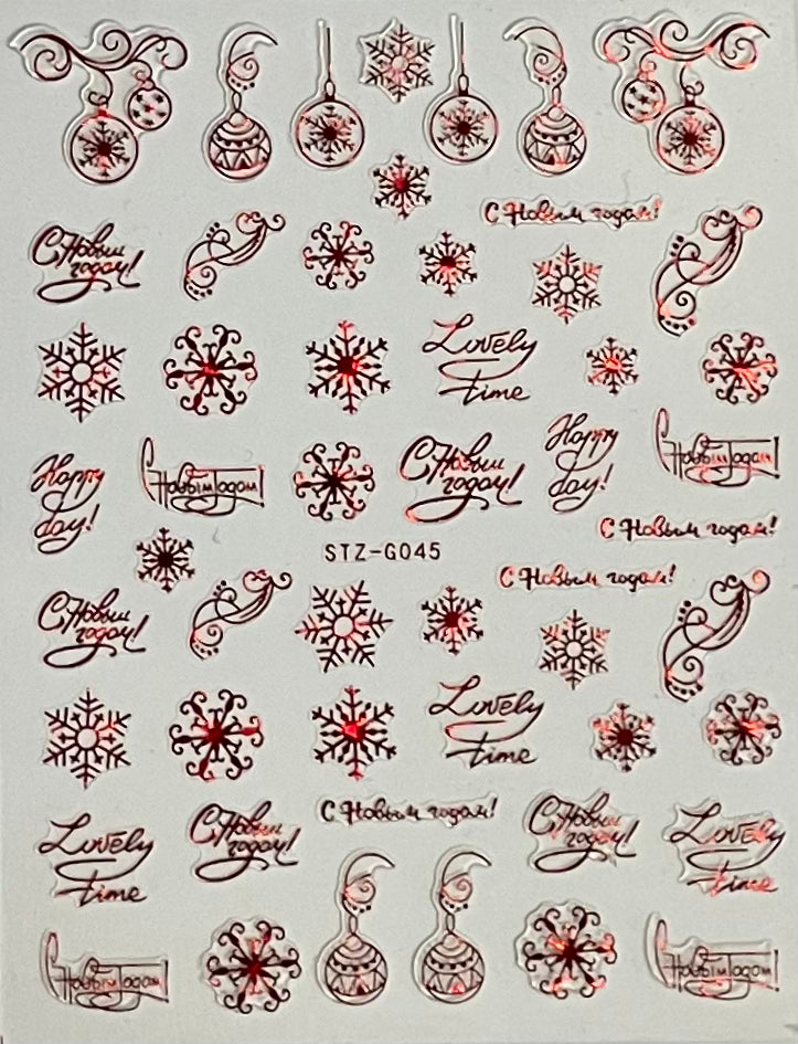 Christmas Nail Stickers STZ-G045