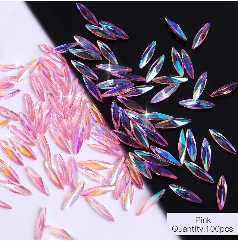 Flack Back Glass Rhinestones