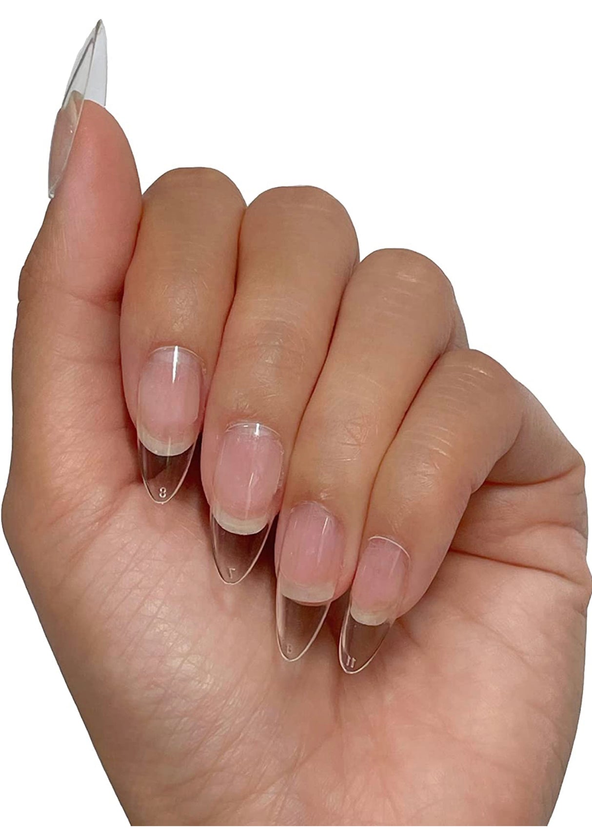 Full Cover Medium Almond Nail Tips Bag - 0 to 11- 600 pcs