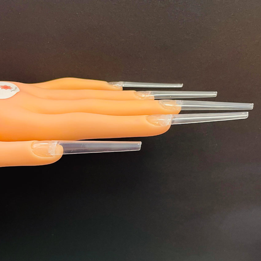 NO C Curve 3XL Coffin Clear Acrylic Nail Tips Bag 5O4 pc