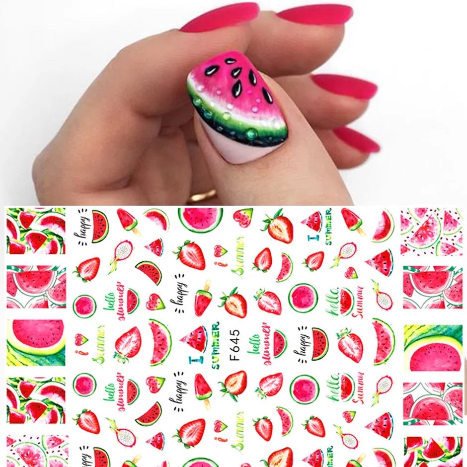 Nail Art Summer Stickers - F645