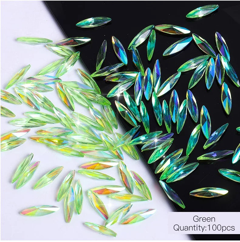 Flack Back Glass Rhinestones