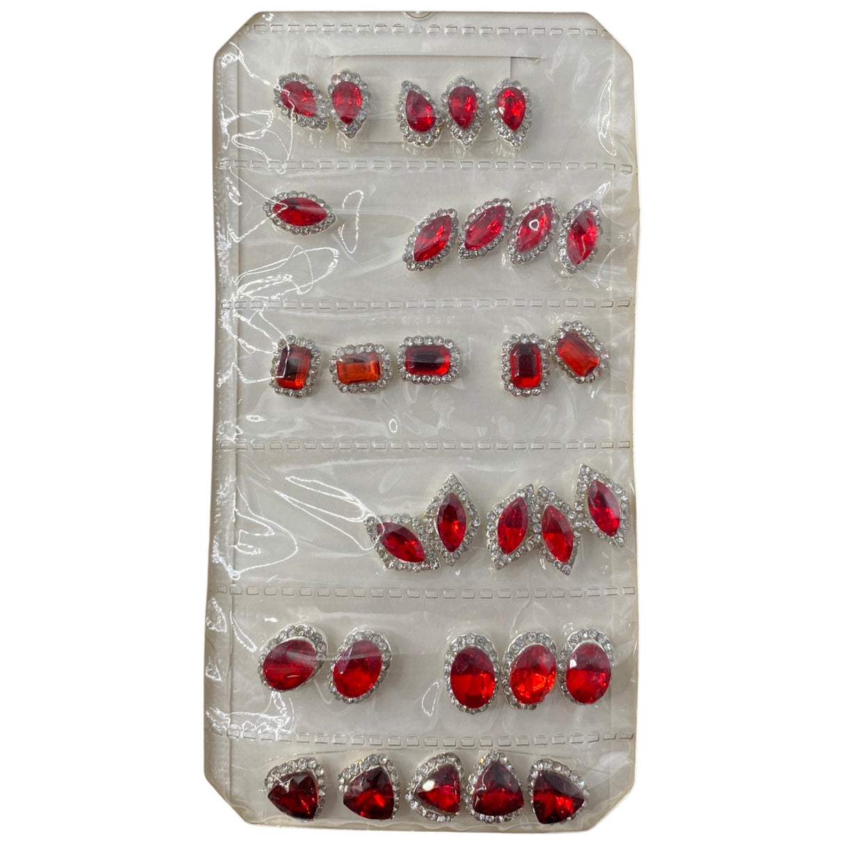 3D Charm Shining Alloy Rhinestone - Ruby Red